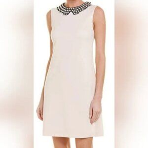 NWOT Betsy Johnson Pearl Embellished collar dress in Pink (Size 8)